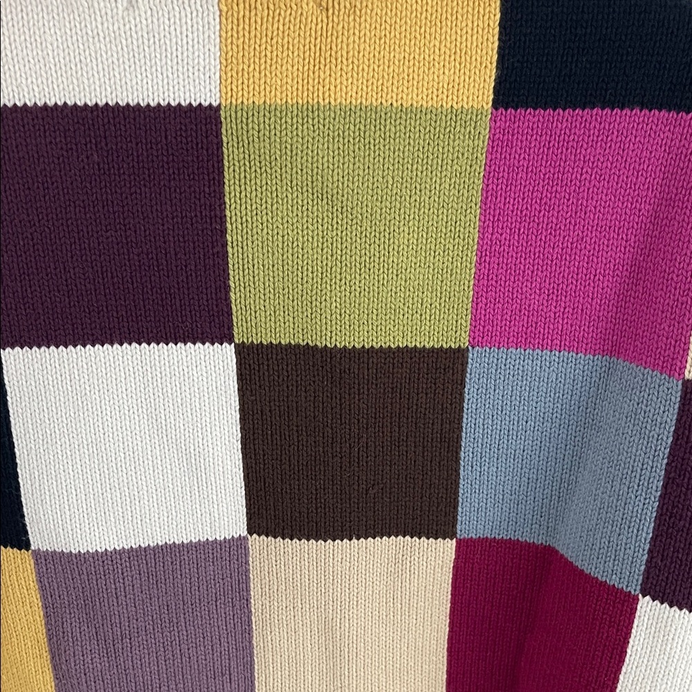 Talbots Multicolor Patchwork Cardigan - image 4